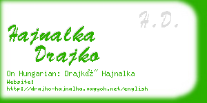 hajnalka drajko business card